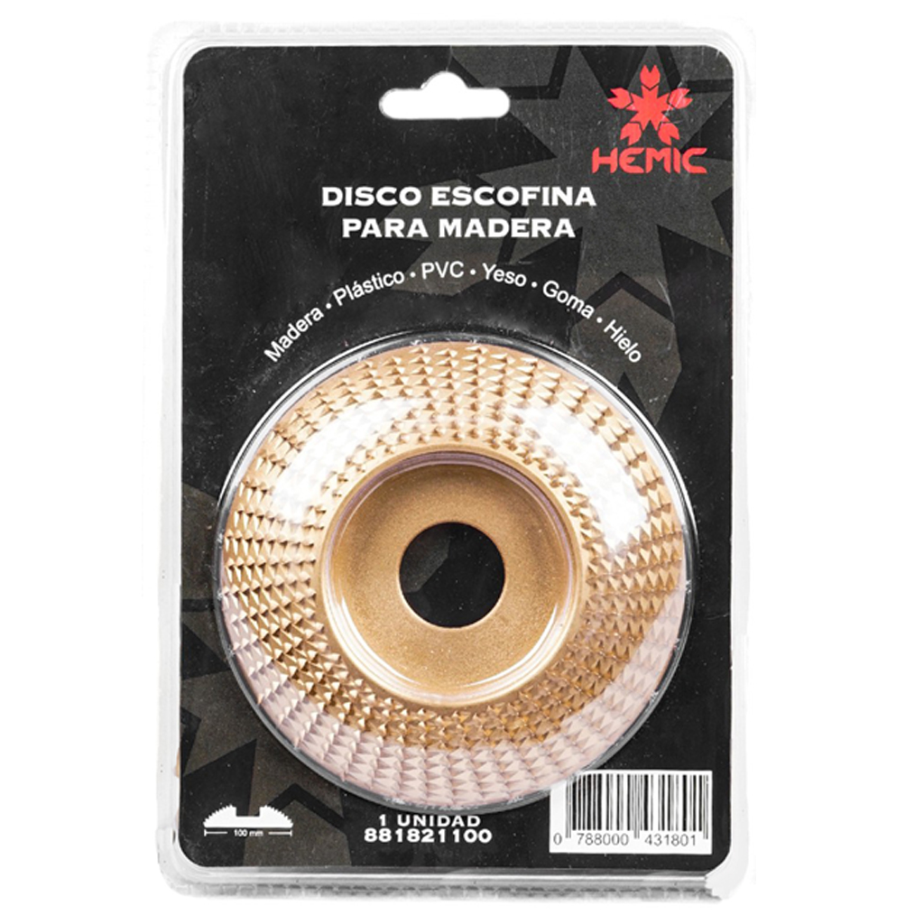 Disco Escofina para Madera Hemic 115x22,23mm