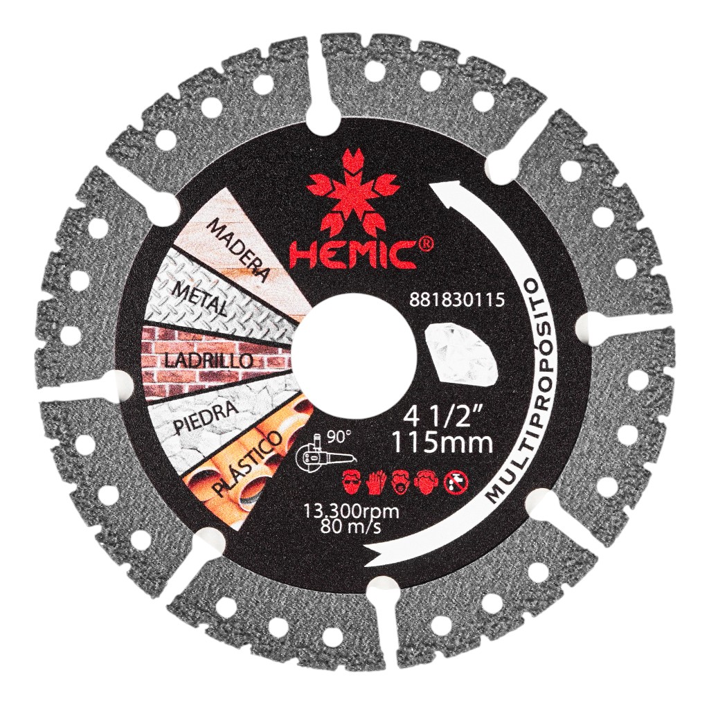 [881830115] Disco Diamantado Multiproposito HEMIC 115x3x22,23mm