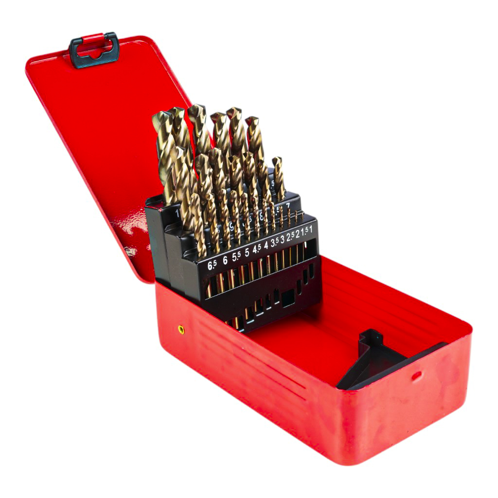 Set Brocas HSS Cobalto 5% Hemic 25pcs 1-13mm