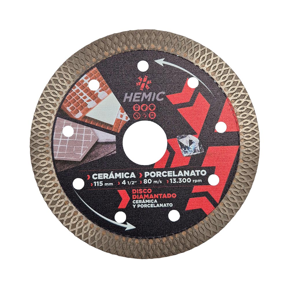 [880005115] Disco Diamantado para Cerámica y Porcelanato Hemic 115mm