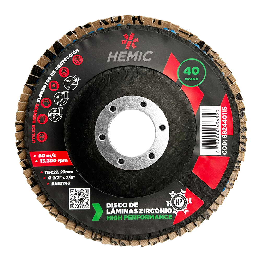 [882412115] Disco de Láminas de Zirconio HP Hemic Grano 120