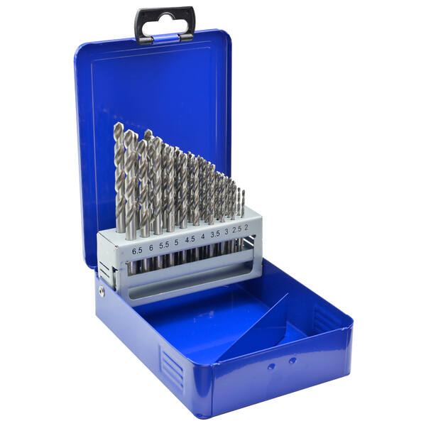 Estuche 36 brocas HSS fresadas y rectificadas TecnoXP Ø 2÷6,5x0,5mm