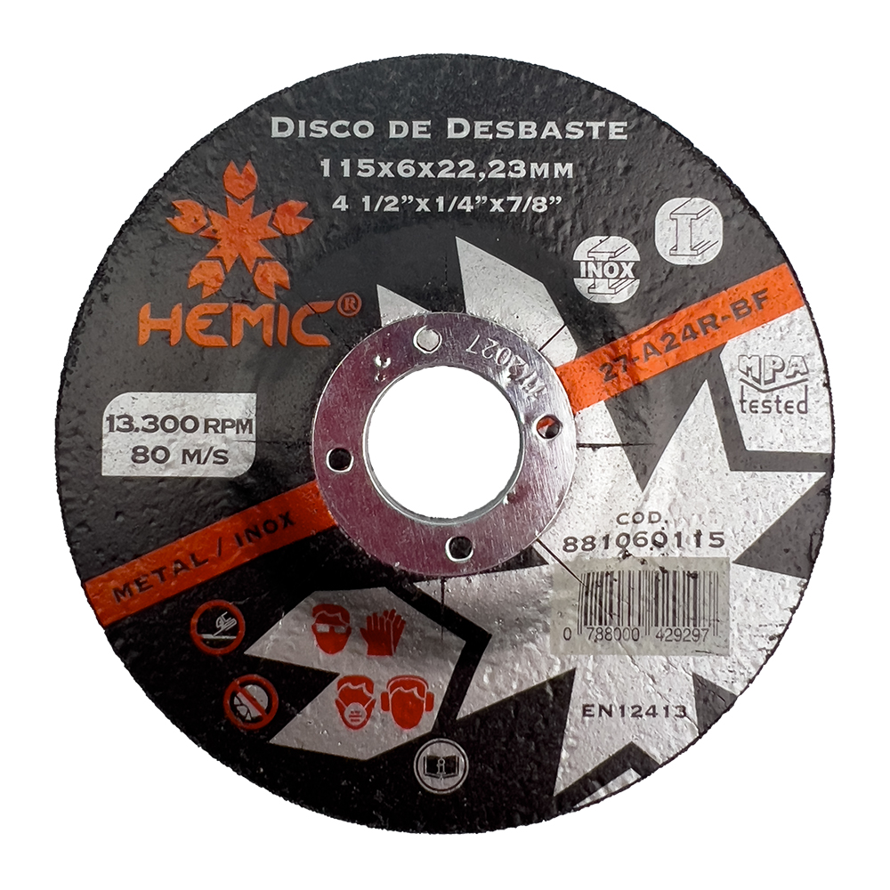 Disco de Desbaste HEMIC 180x6x22,23mm