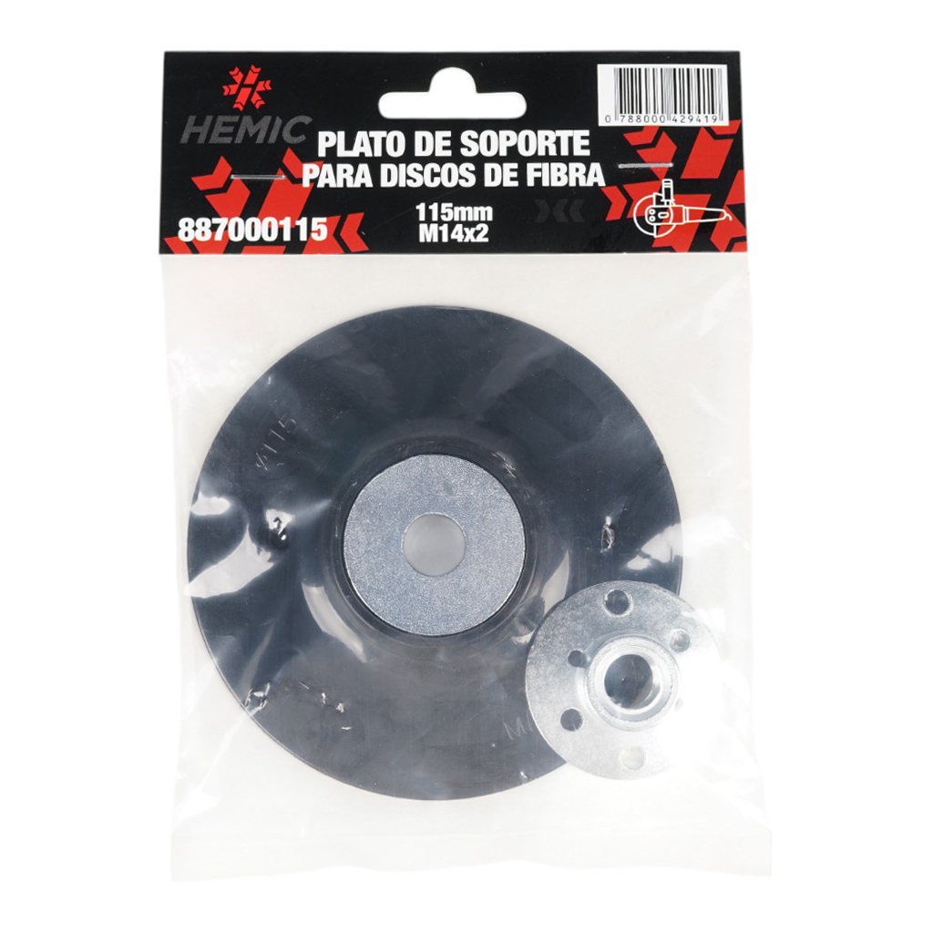 [887000115] Plato de Soporte para Discos de Lija Hemic 115mm