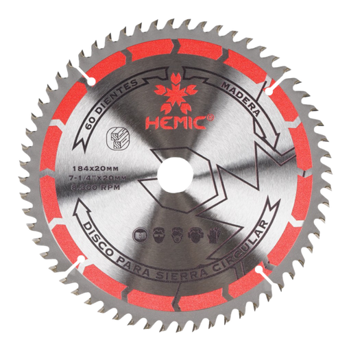 [880916184] Disco de Sierra Hemic 184mm 16 dientes