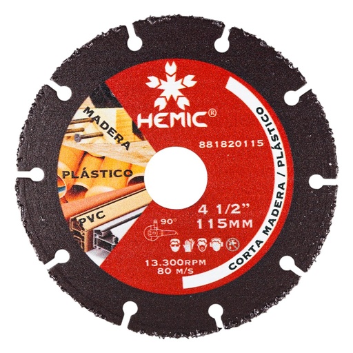 [881820115] Disco de Corte para Madera/Plástico Hemic 115x22,23mm