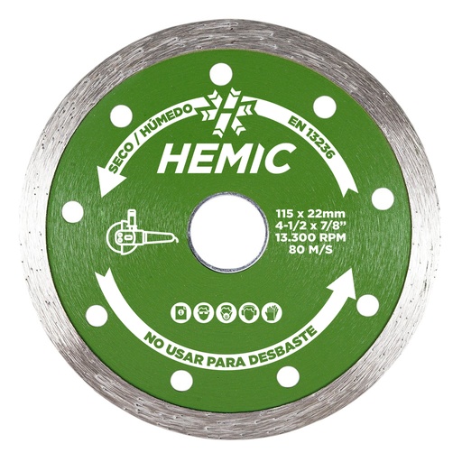 [8801180] Disco Diamantado HEMIC Borde Continuo 180mm